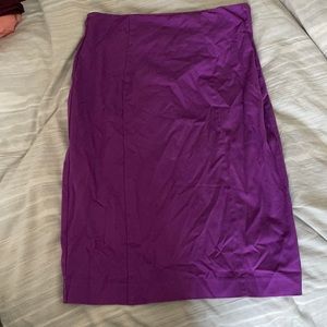 Long purple pencil skirt